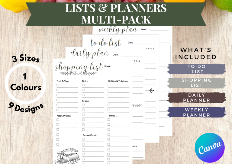 List & Planners Multi-Pack